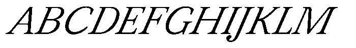 BT Circuit Light Italic 24 Font UPPERCASE