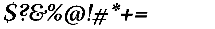 BT Circuit Medium Italic 10 Font OTHER CHARS