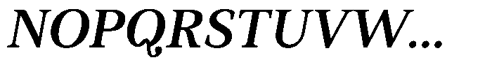 BT Circuit Medium Italic 10 Font UPPERCASE