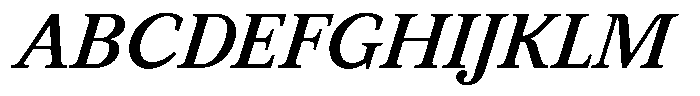BT Circuit Medium Italic 17 Font UPPERCASE