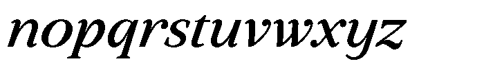 BT Circuit Medium Italic 17 Font LOWERCASE