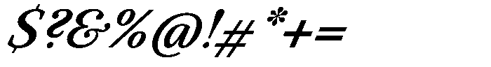 BT Circuit Medium Italic 24 Font OTHER CHARS