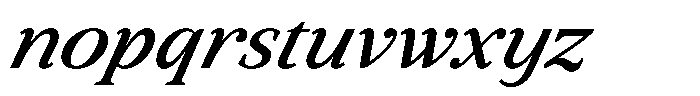 BT Circuit Medium Italic 24 Font LOWERCASE