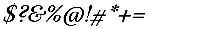 BT Circuit Regular Italic 17 Font OTHER CHARS