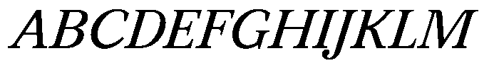 BT Circuit Regular Italic 17 Font UPPERCASE