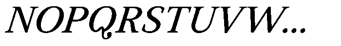 BT Circuit Regular Italic 17 Font UPPERCASE