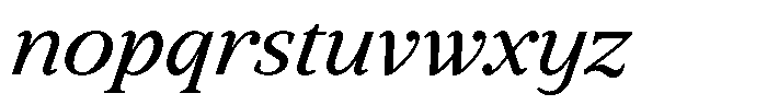 BT Circuit Regular Italic 17 Font LOWERCASE