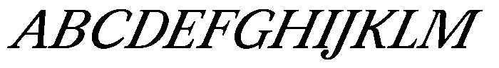 BT Circuit Regular Italic 24 Font UPPERCASE