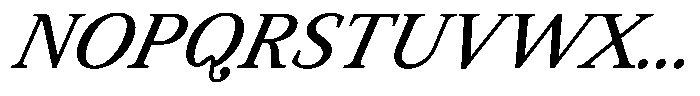 BT Circuit Regular Italic 24 Font UPPERCASE