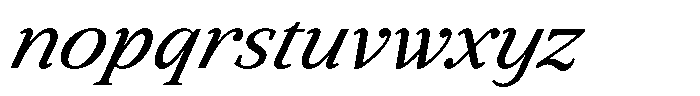 BT Circuit Regular Italic 24 Font LOWERCASE