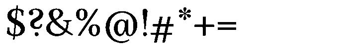 BT Circuit Regular Font OTHER CHARS