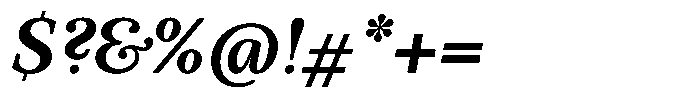 BT Circuit Semi Bold Italic 10 Font OTHER CHARS