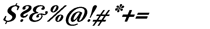 BT Circuit Semi Bold Italic 24 Font OTHER CHARS