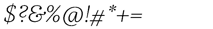 BT Circuit Thin Italic 10 Font OTHER CHARS