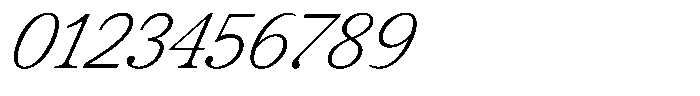 BT Circuit Thin Italic 24 Font OTHER CHARS