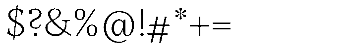 BT Circuit Thin Font OTHER CHARS