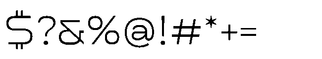 BT Elf50 Extra Light Font OTHER CHARS