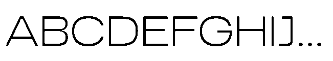 BT Elf50 Extra Light Font UPPERCASE