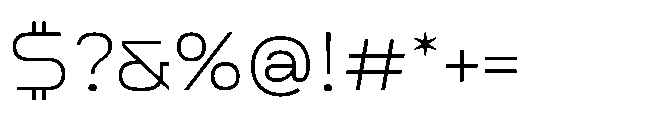 BT Elf50 Thin Font OTHER CHARS