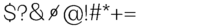 BT Giusto Light Font OTHER CHARS