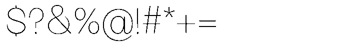 BT Giusto Thin Font OTHER CHARS