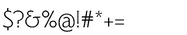 BT Lucent Extra Light Font OTHER CHARS