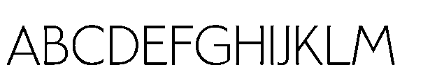 BT Lucent Extra Light Font UPPERCASE