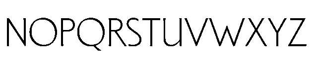 BT Lucent Extra Light Font UPPERCASE