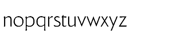 BT Lucent Extra Light Font LOWERCASE