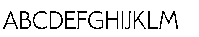 BT Lucent Light Font UPPERCASE