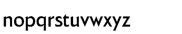 BT Lucent Medium Font LOWERCASE