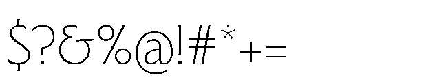 BT Lucent Thin Font OTHER CHARS