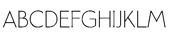 BT Lucent Thin Font UPPERCASE