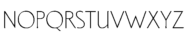 BT Lucent Thin Font UPPERCASE