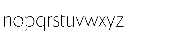 BT Lucent Thin Font LOWERCASE
