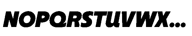BT Oateria Black Italic Font UPPERCASE