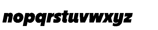 BT Oateria Black Italic Font LOWERCASE