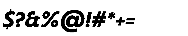 BT Oateria Bold Italic Font OTHER CHARS