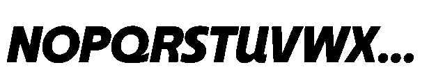 BT Oateria Extra Bold Italic Font UPPERCASE