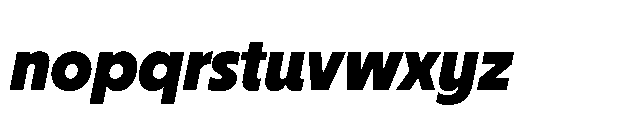 BT Oateria Extra Bold Italic Font LOWERCASE