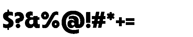 BT Oateria Extra Bold Font OTHER CHARS