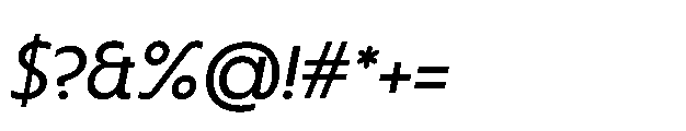 BT Oateria Italic Font OTHER CHARS