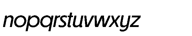 BT Oateria Italic Font LOWERCASE