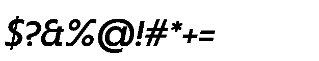 BT Oateria Medium Italic Font OTHER CHARS