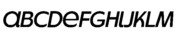 BT Oateria Medium Italic Font UPPERCASE