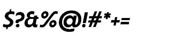 BT Oateria Semi Bold Italic Font OTHER CHARS