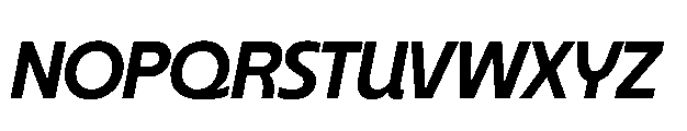 BT Oateria Semi Bold Italic Font UPPERCASE