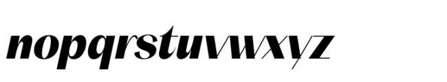 BT Suave Black Italic Font LOWERCASE