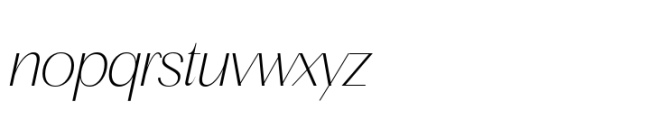 BT Suave Extra Thin Italic Font LOWERCASE