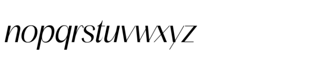 BT Suave Light Italic Font LOWERCASE